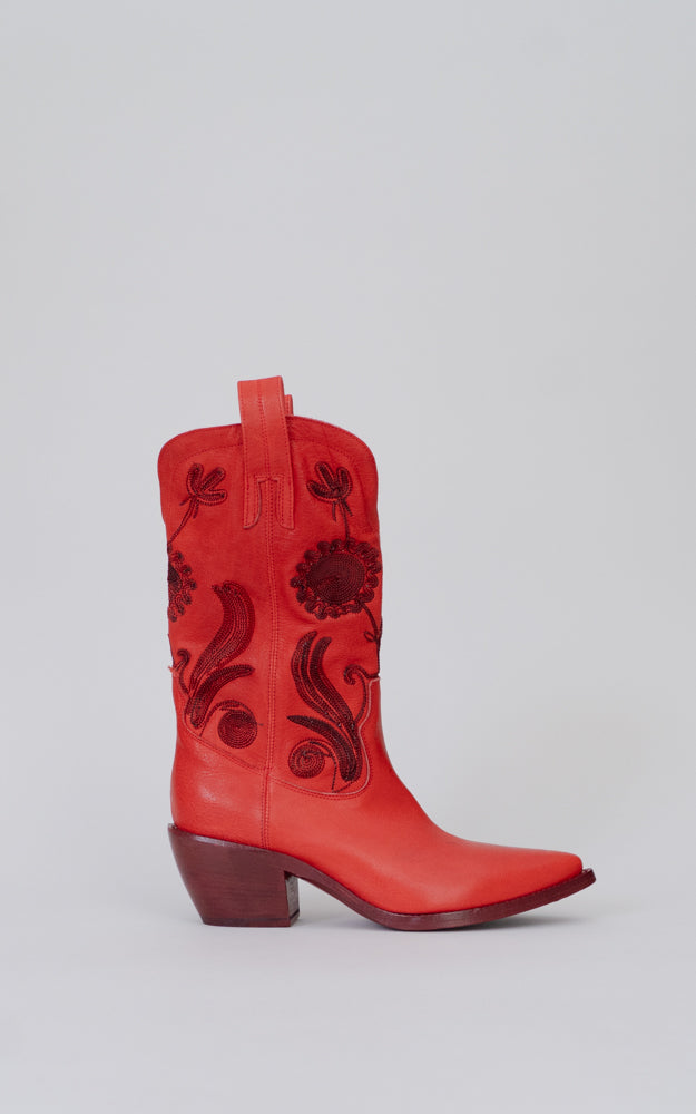 Red Cowboy Boot