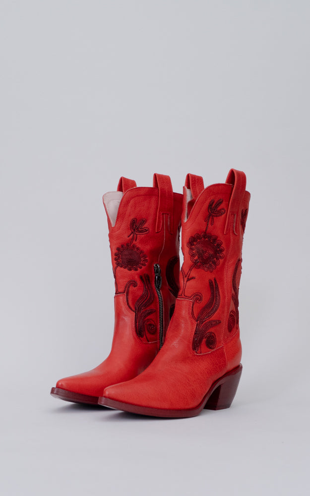 Red Cowboy Boot